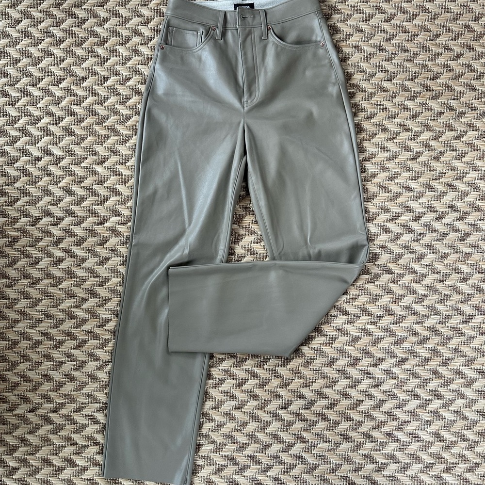Express Woman’s Faux Leather High Waist Trouser Size 4